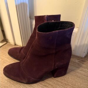 Armani Exchange Deep Purple Ankle Boots